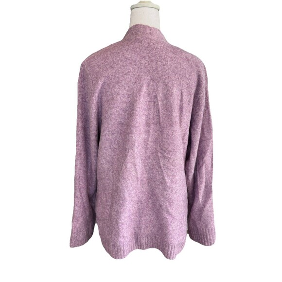 Croft &Barrow Cardigan Women’s Size M Purple Open Front Long Sleeve Knit Sweater - Picture 5 of 8